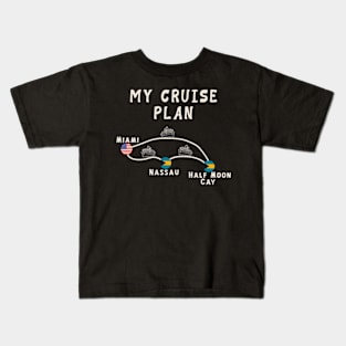 Popular Cruise Plan Map For Family Vacation Ship Trip Kids T-Shirt